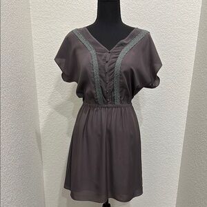 Flowy plum mini dress